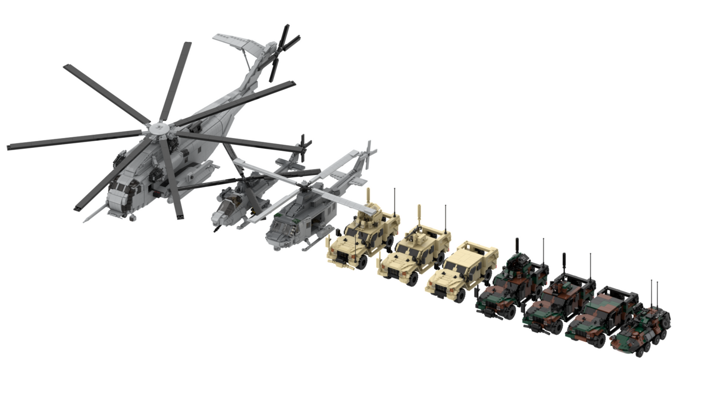 Lego 1/35 USMC Military Vehicles Instruction Bundle